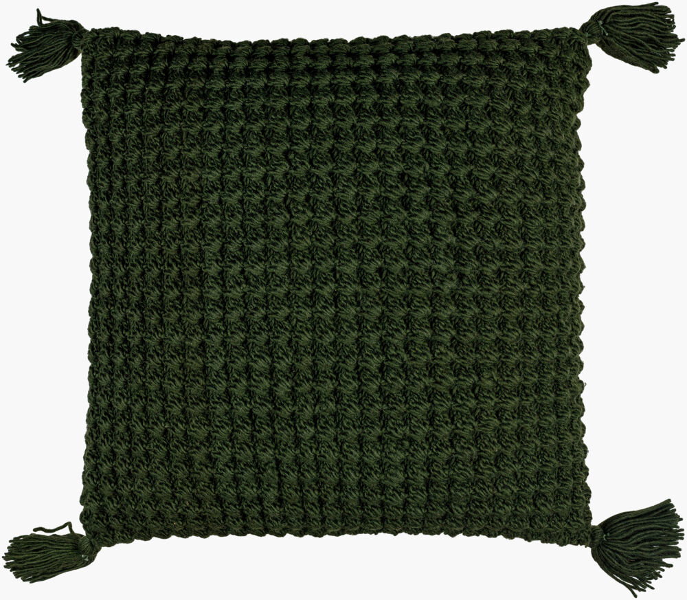 Makrome Accent Pillow Poly, Decorative Pillow by Surya, 18" length x 18" width