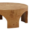 Paulette Coffee Table Burl, by Dovetail, 39" width x 15.25" height x 39" depth thumbnail 4