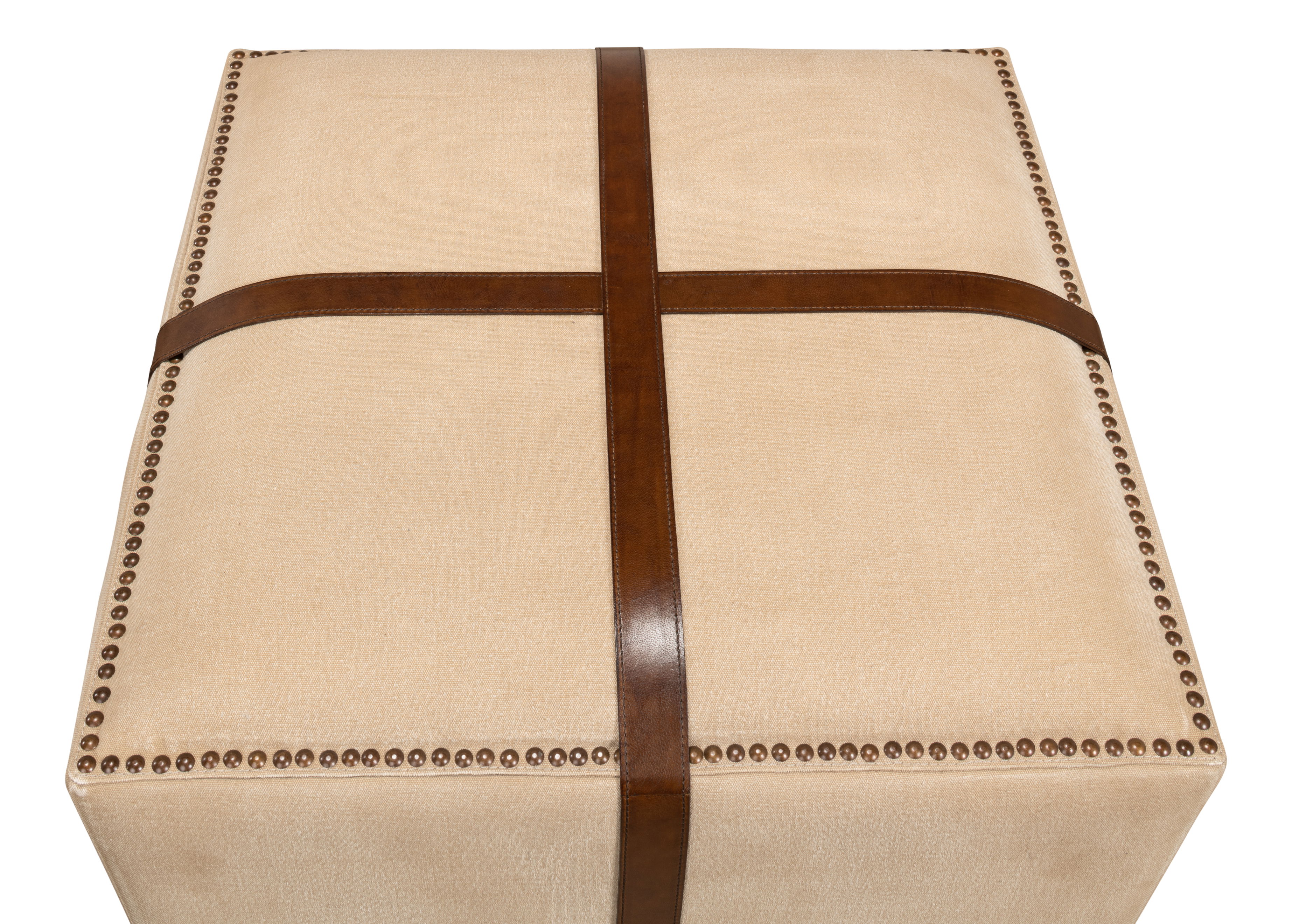 Strap Canvas & Leather Stool large image 