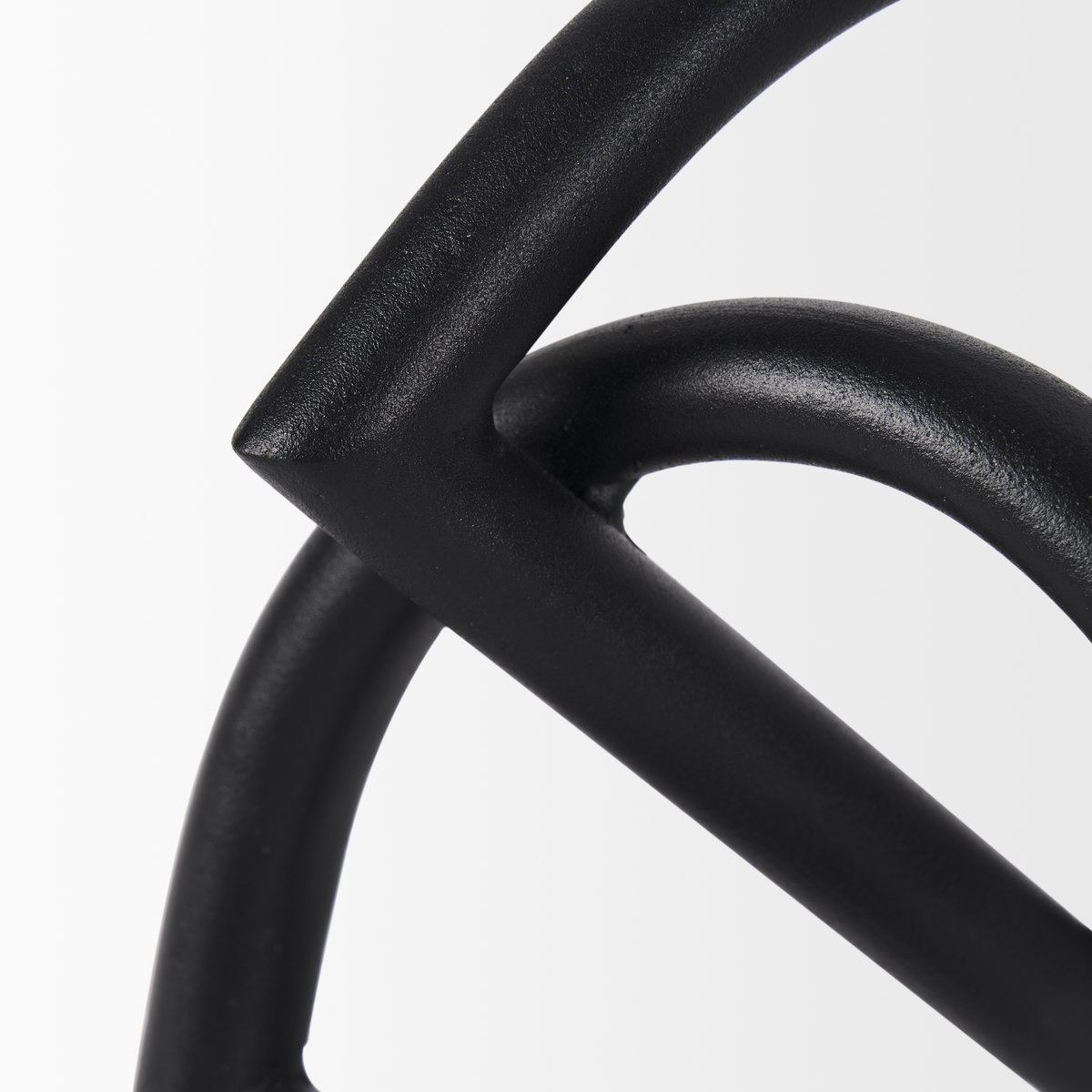 Locke Small Matte Black Metal Decorative Object, by Mercana, 5.12" length x 4.72" width x 5.31" height View 6