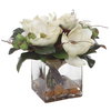 Dobbins Magnolia Bouquet, Artificial Plants & Flower by Uttermost, 15.75" width x 15.75" height x 13.5" depth thumbnail 1