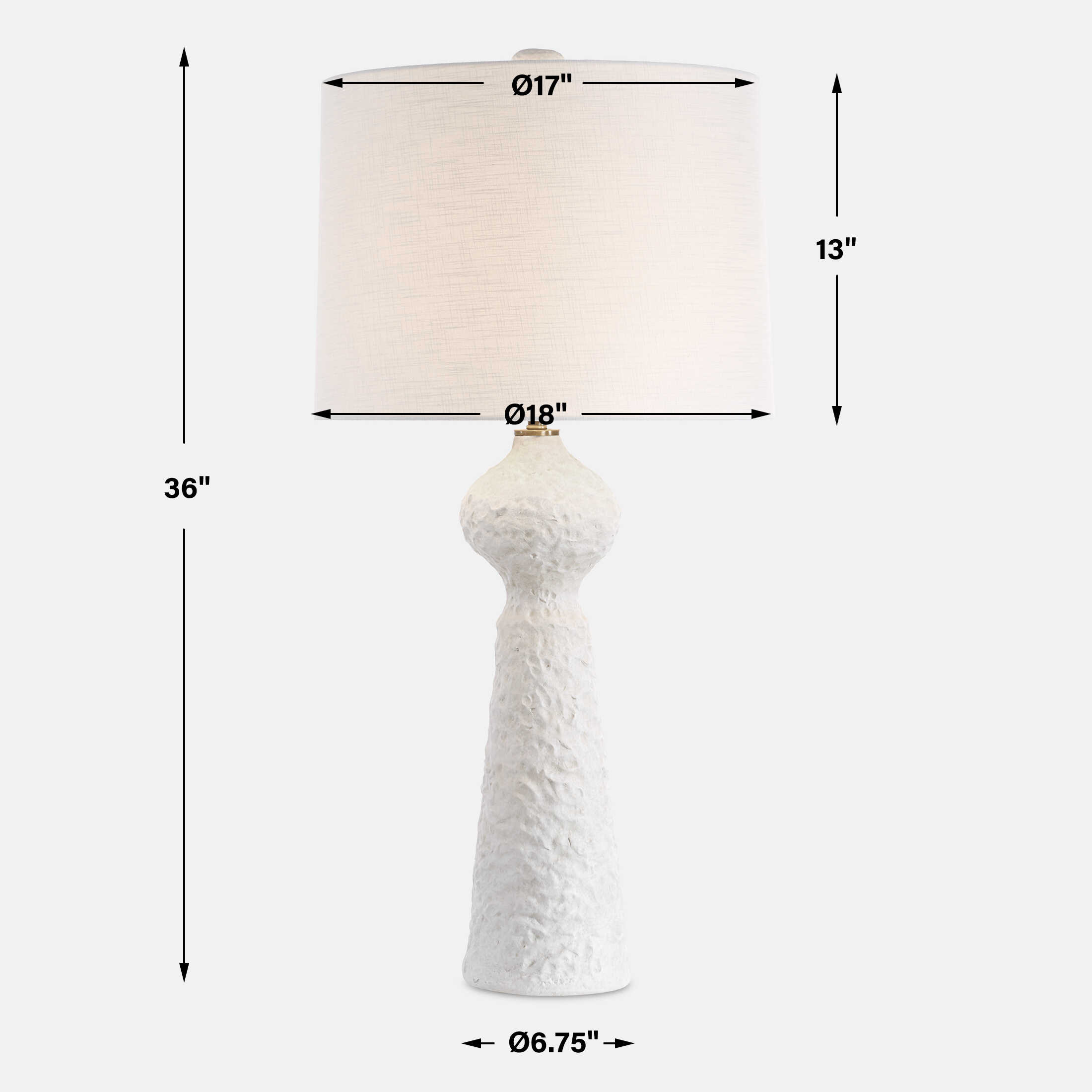 Sonata Textured White Table Lamp large image 