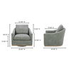 Linden Swivel Chair Slated Moss thumbnail 9