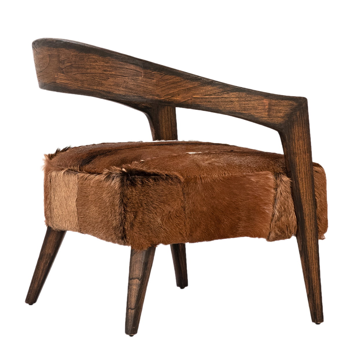 Liara Occasional Chair Brown, Accent Chair by Dovetail, 30" width x 31.38" height x 28.5" depth View 2