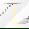 Maxwell 20' Round Light Brown Wood with Gold Metal Pedestal Side Table thumbnail 4