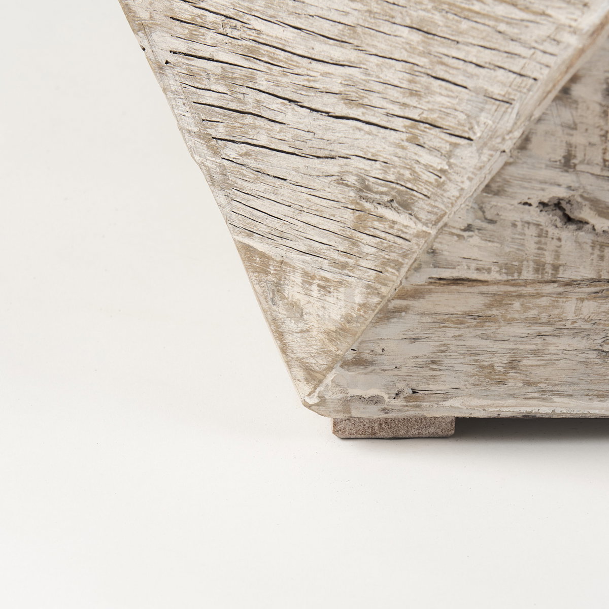 Esagono Octagonal Reclaimed Wood Coffee Table with Storage, by Mercana, 48" length x 48" width x 15" height View 13