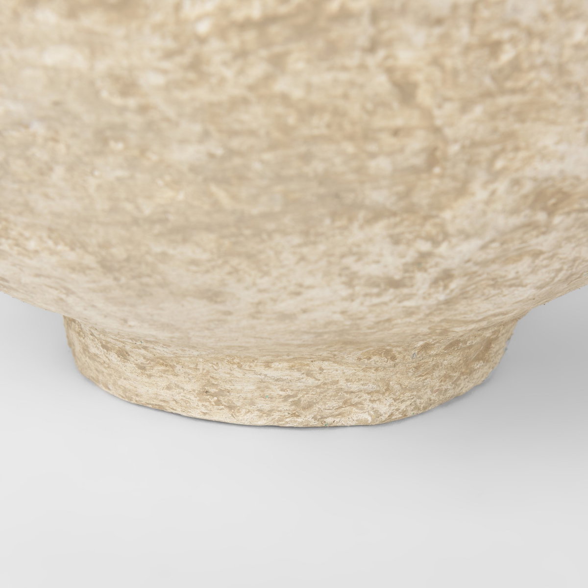Sonu Set of 2 Beige Paper Mache Half-Pot Bowls, Decorative Bowl by Mercana, 12" length x 12" width x 8.5" height View 7
