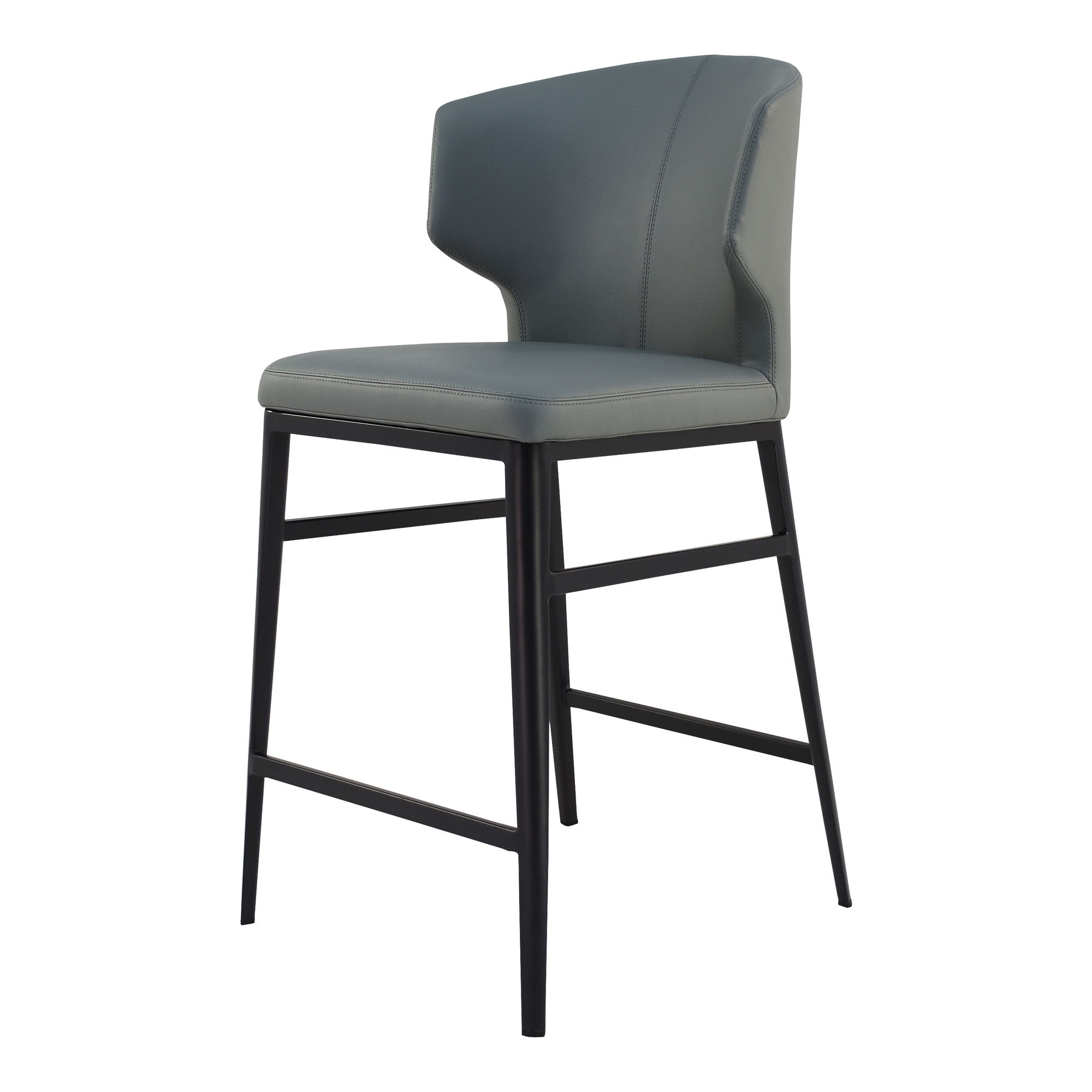 Delaney Counter Stool Grey, Counter & Bar Stool by Moe's Home, 20.5" width x 39.4" height x 21.7" depth View 2