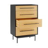 Santa Cruz 4 Drawer High Chest, Wheat, Dresser by Greenington, 18" length x 28.25" width x 44" height thumbnail 4
