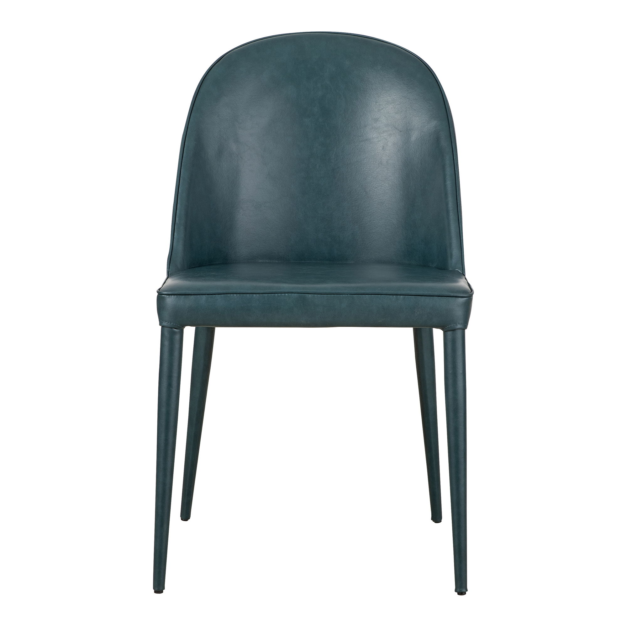 Burton Dining Chair Dark Teal Vegan Leather - Set Of Two, by Moe's Home, 18.5" width x 32.5" height x 22.5" depth View 4