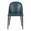 Burton Dining Chair Dark Teal Vegan Leather - Set Of Two, by Moe's Home, 18.5" width x 32.5" height x 22.5" depth thumbnail 4