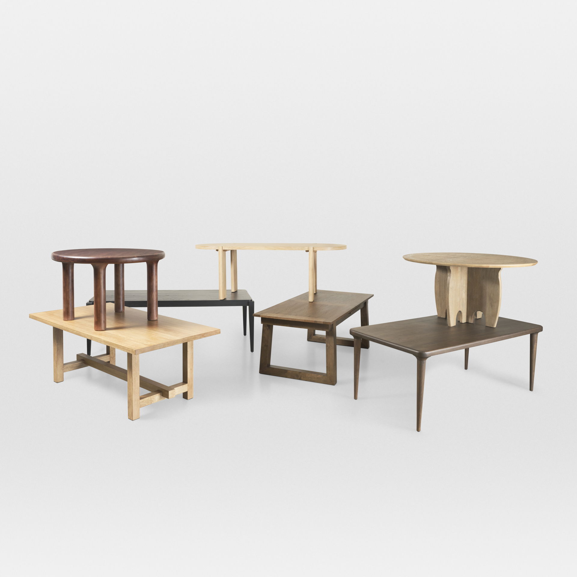 Takota Dark Brown Rectangular Oak Wood with Birch Wood Legs Extendable Dining Table large image 