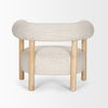 Gianna Open Back Light Brown Wood with Oatmeal Fabric Accent Chair thumbnail 4