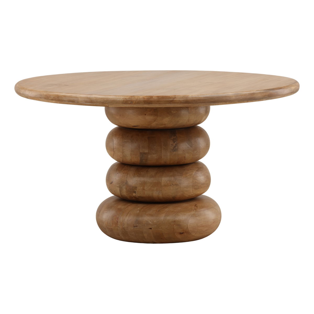 Anele Dining Table Natural, by Dovetail, 54" width x 30" height x 54" diameter x 54" depth View 1