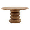 Anele Dining Table Natural, by Dovetail, 54" width x 30" height x 54" diameter x 54" depth thumbnail 1