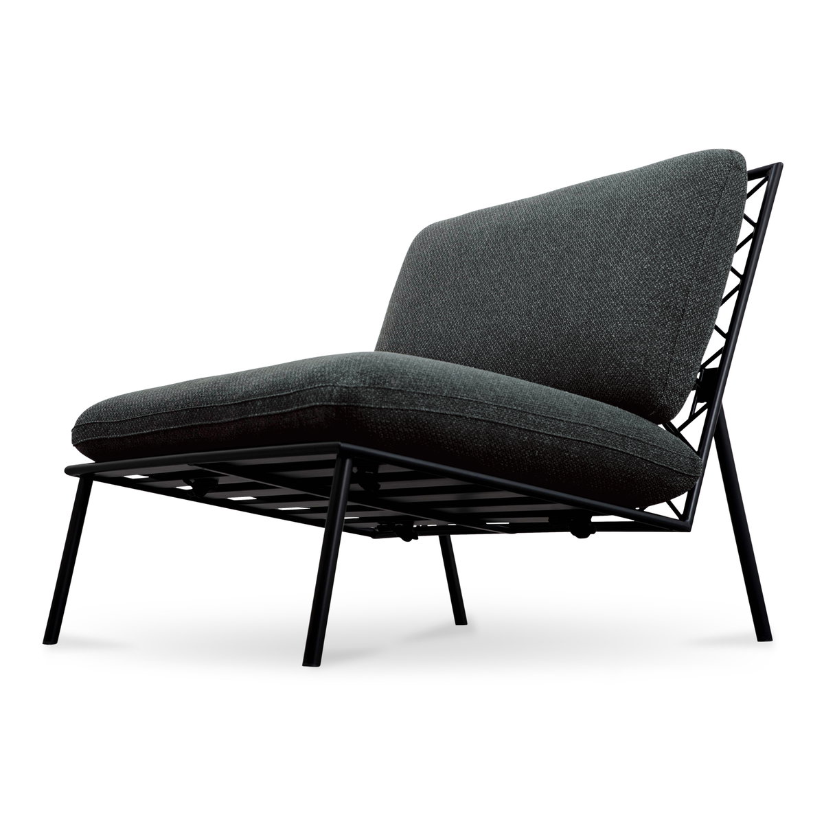 Salma Outdoor Accent Chair Speckled Charcoal, Outdoor Chair by Moe's Home, 2'10.7" width x 2'9.5" height x 2'11.5" depth View 3
