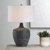 Graphite Ribbed Table Lamp thumbnail 1