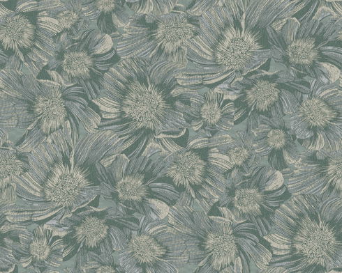 Anemoni Teal Wallpaper