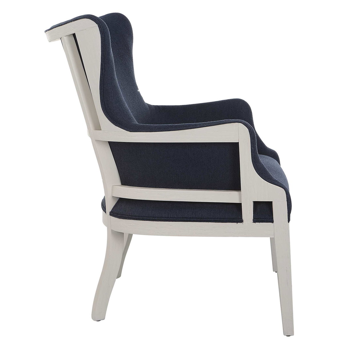 Gordonston Blue Fabric Accent Chair, by Uttermost, 27" width x 39.5" height x 31" depth View 6