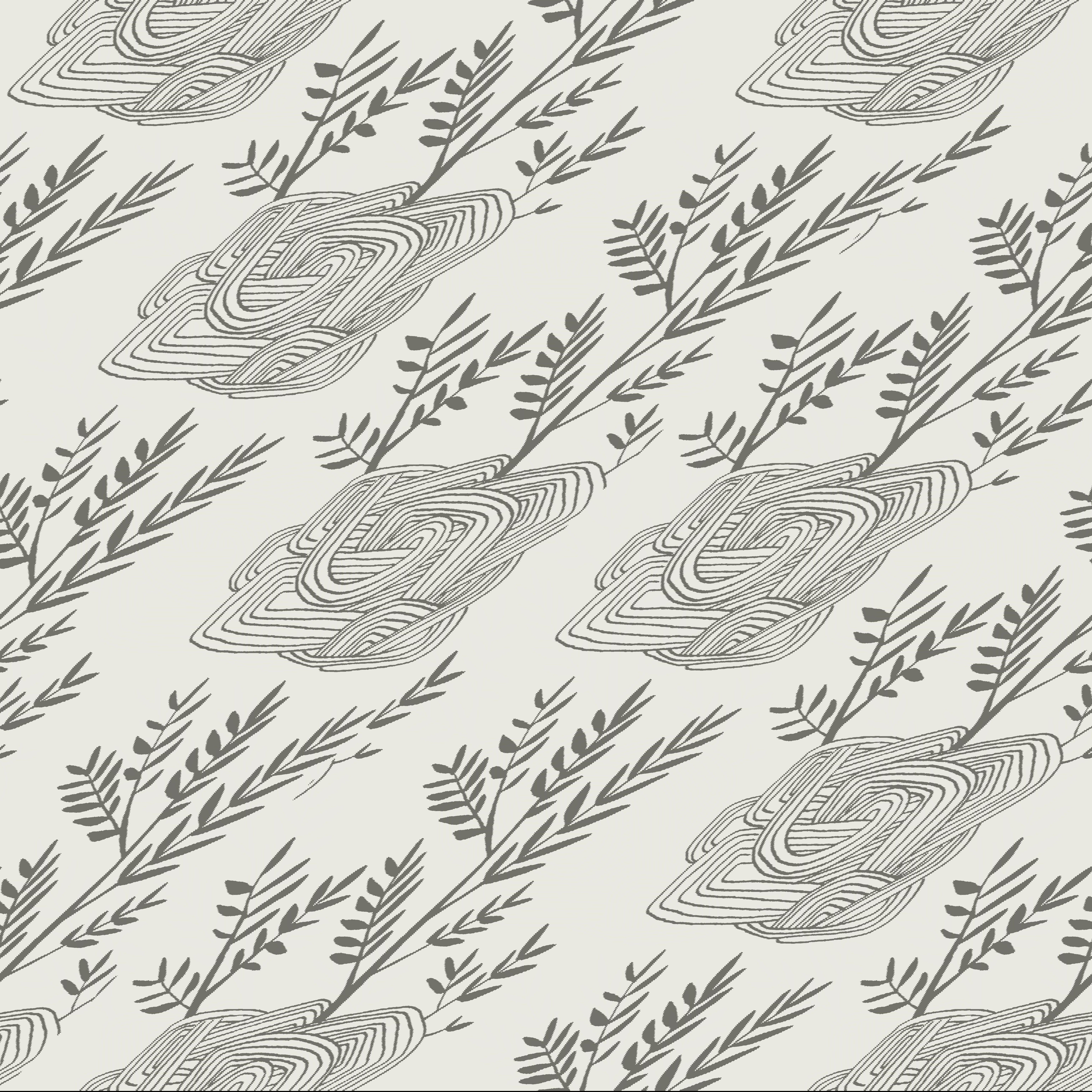 Seedlings Grey Peel & Stick Wallpaper, by York Wall, 20' length x 1'8.5" width x 0.02" depth View 1
