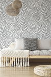 Tea Leaves Stripe Cream & Black Wallpaper thumbnail 1