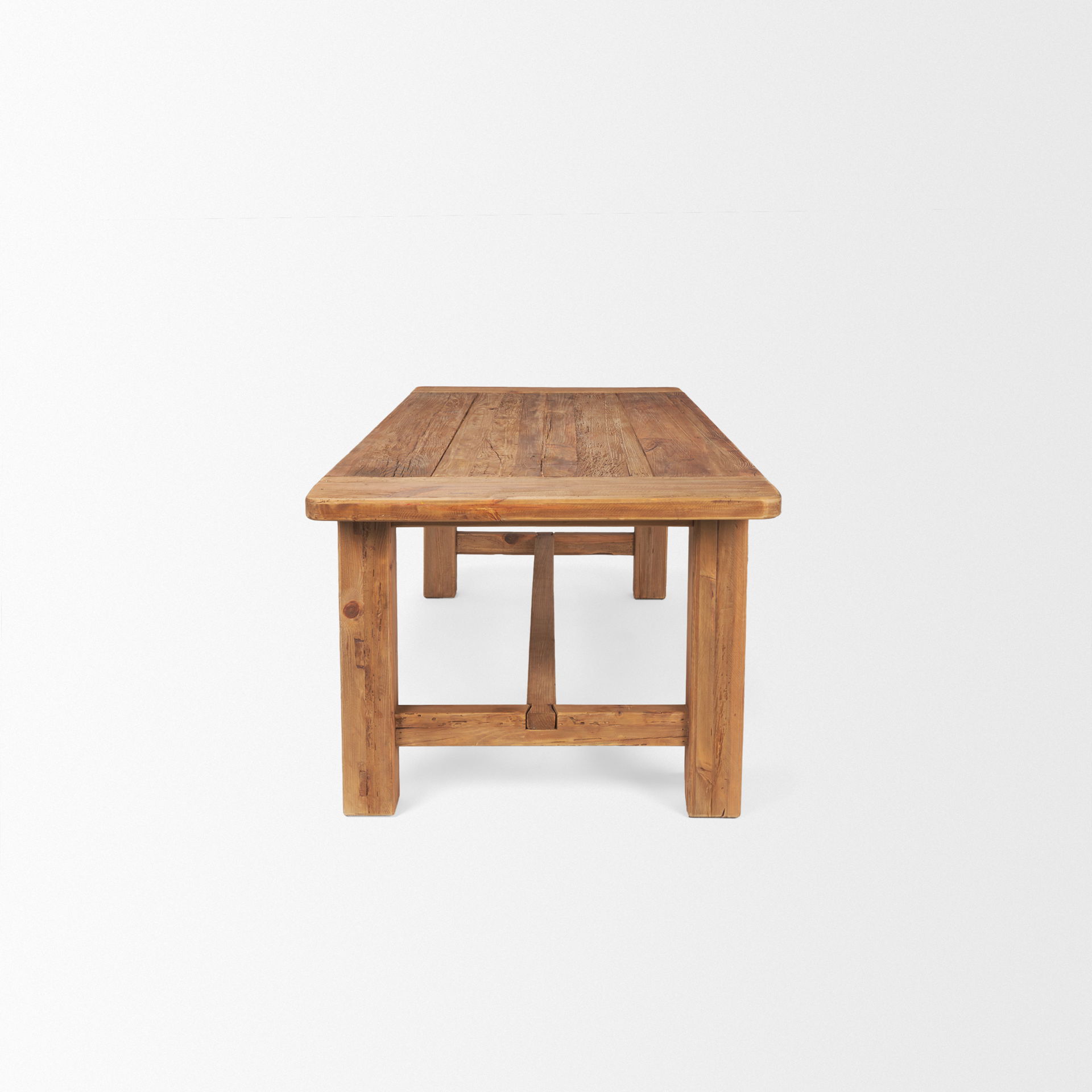 Stetson 94.5' Rectangular Natural Brown Wood Dining Table large image 