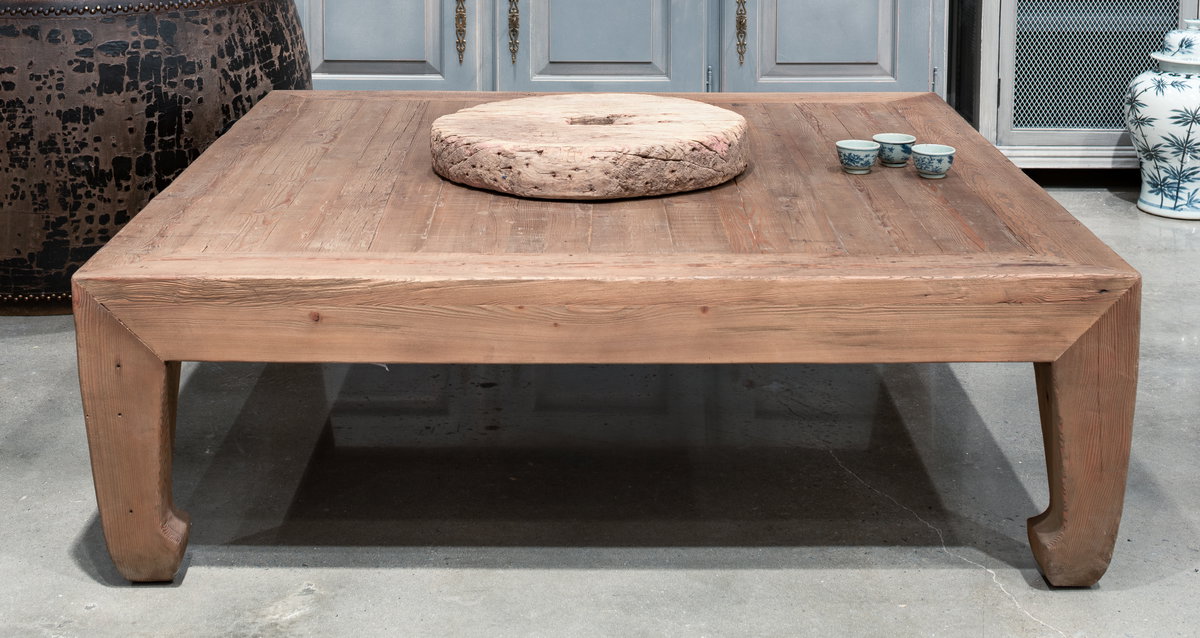 Classic Chinese Coffee Table, by Sarreid, 4'9" length x 4'9" width x 1'6" height View 12