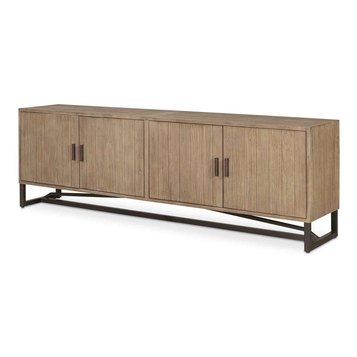 Sierra Media Unit Natural, Media Console by Moe's Home, 79" width x 25.5" height x 15.7" depth View 3