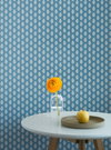 Leaf Pendant Blue Wallpaper, by York Wall, 27' length x 2'3" width x 0.02" depth thumbnail 3