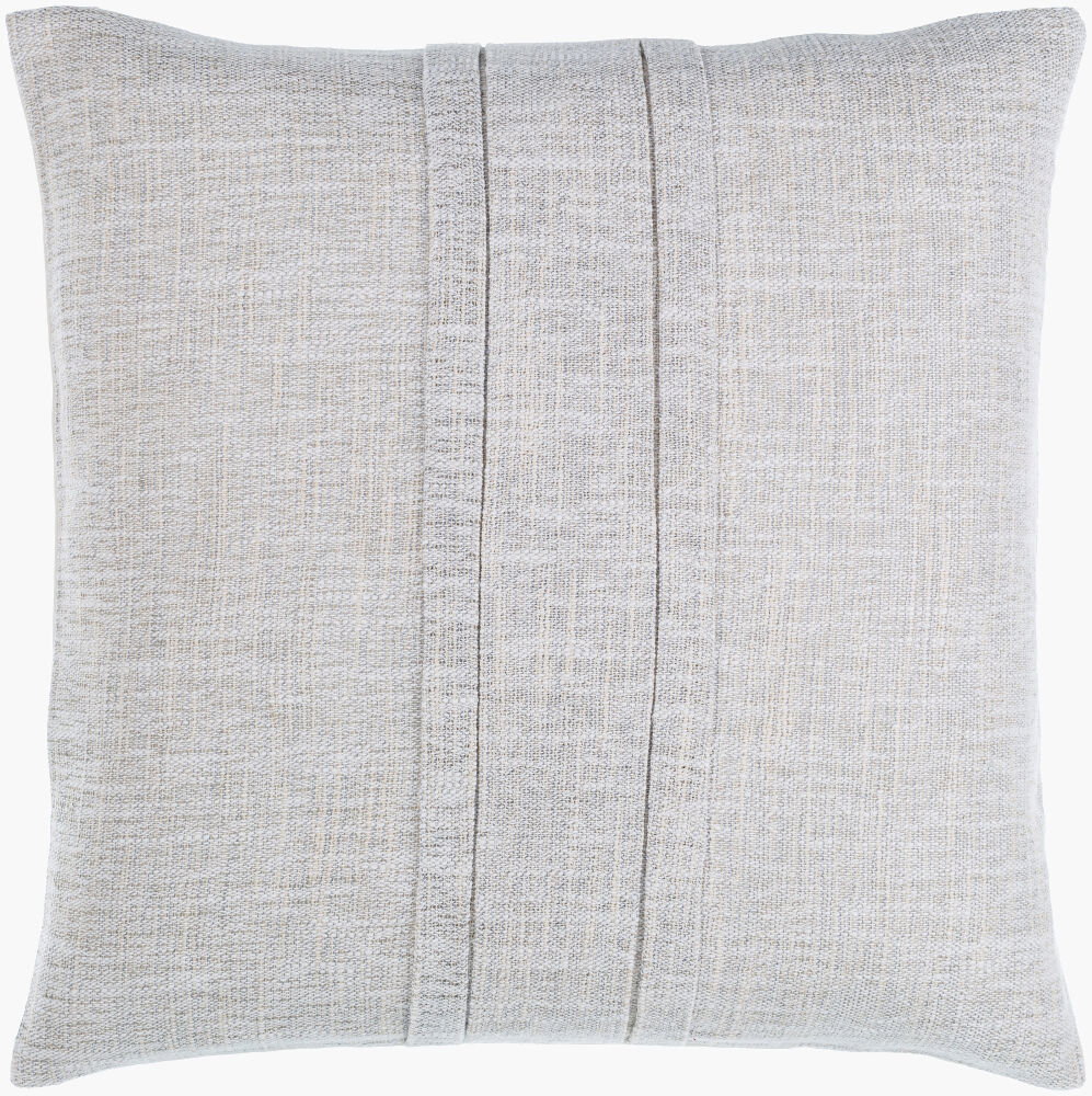 Pleated Cotton Accent Pillow, Decorative Pillow by Surya, 18" length x 18" width
