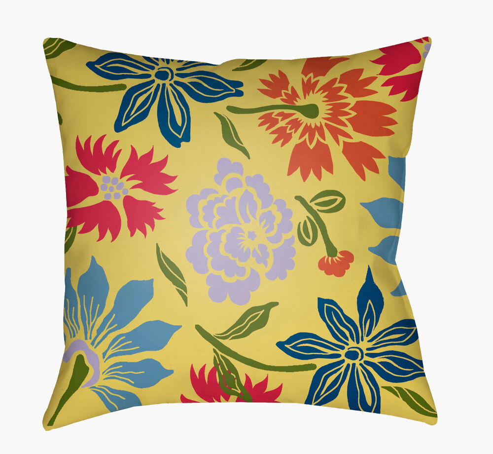 Moody Floral Accent Pillow, Decorative Pillow by Surya, 18" length x 18" width