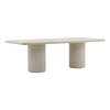Kareem Outdoor Dining Table Light Grey, by Dovetail, 94.1" width x 30" height x 40.1" depth thumbnail 1