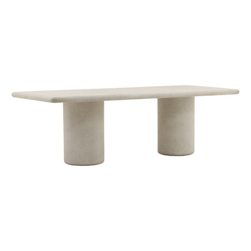 Kareem Outdoor Dining Table Light Grey