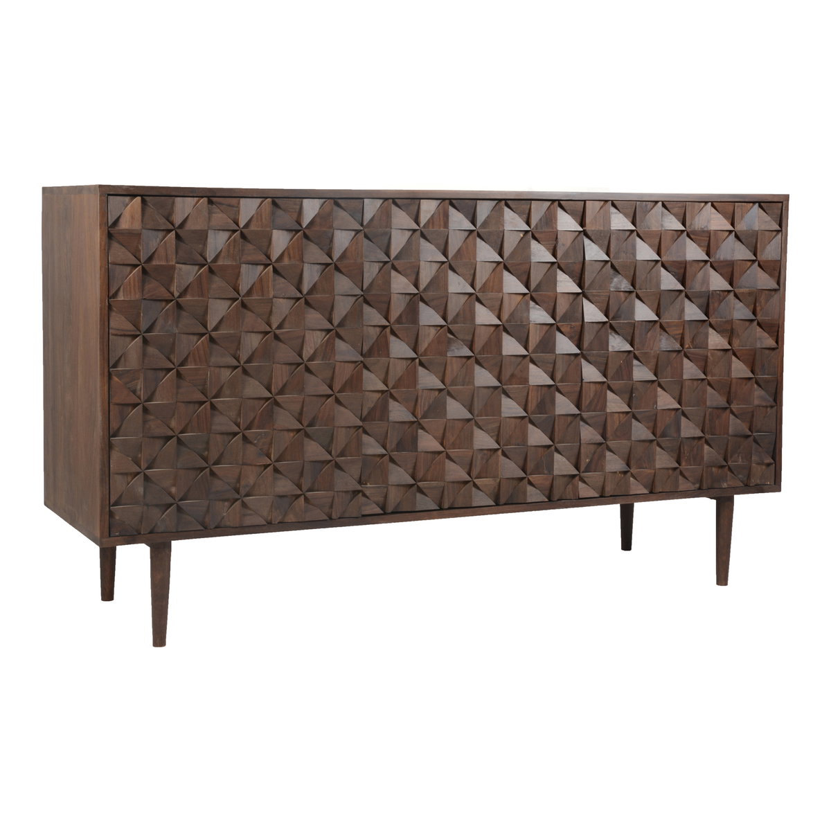Pablo 3 Door Sideboard Dark Brown, Cabinets & Sideboard by Moe's Home, 58" width x 33" height x 18" depth View 4