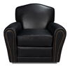 Elite French Club Swivel Chair, Black, Seating by Sarreid, 36" length x 33" width x 33" height thumbnail 2