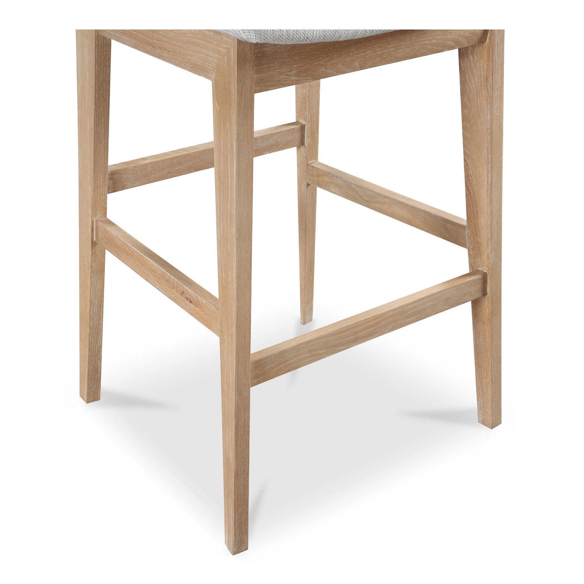 Deco Oak Barstool Light Grey large image 