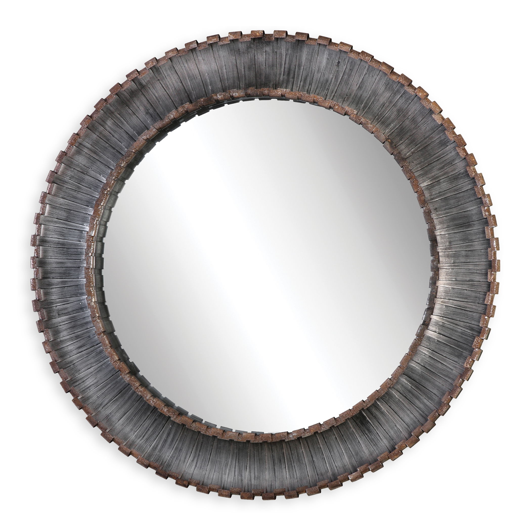 Tanaina Silver Round Mirror large image 