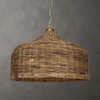 Tauranga Seagrass 5 Light Pendant, Mini Light Pendant by Uttermost, 30" width x 23" height x 30" diameter x 30" depth thumbnail 2
