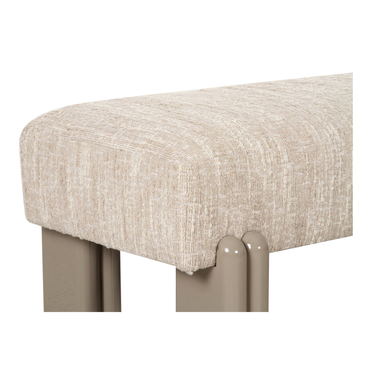 Priya Bench Off White, Benche by Moe's Home, 55.9" width x 16.5" height x 20.5" depth View 4