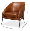 Simmons Leather Chair, Havana Brown, Seating by Sarreid, 32" length x 33" width x 34" height thumbnail 13