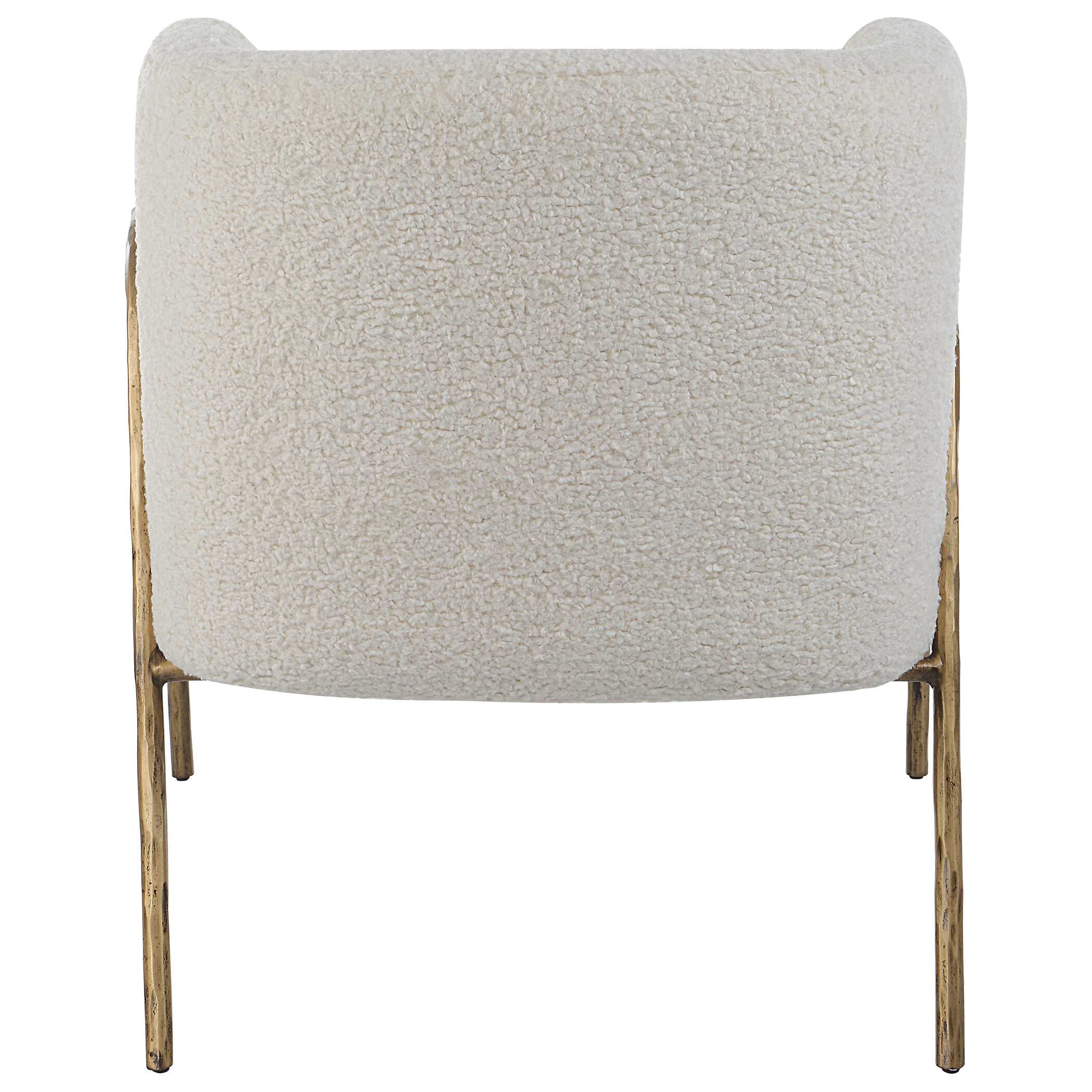 Jacobsen Off White Shearling Accent Chair, Furniture by Uttermost, 27" width x 29" height x 27" depth View 7