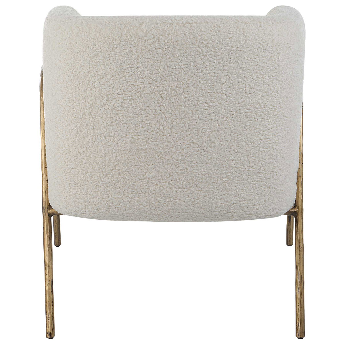 Jacobsen Off White Shearling Accent Chair, by Uttermost, 27" width x 29" height x 27" depth View 7