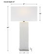 Pillar White Marble Table Lamp thumbnail 2