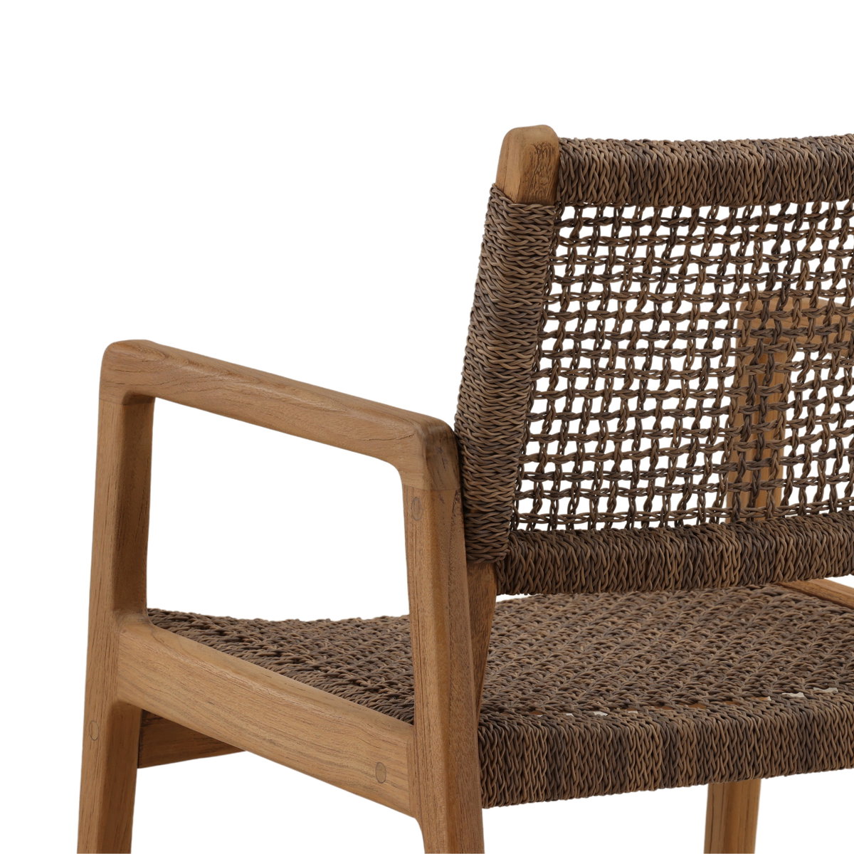 Camilla Outdoor Dining Chair Set of 2 Light Brown, by Dovetail, 22.12" width x 33.5" height x 25.39" depth View 6