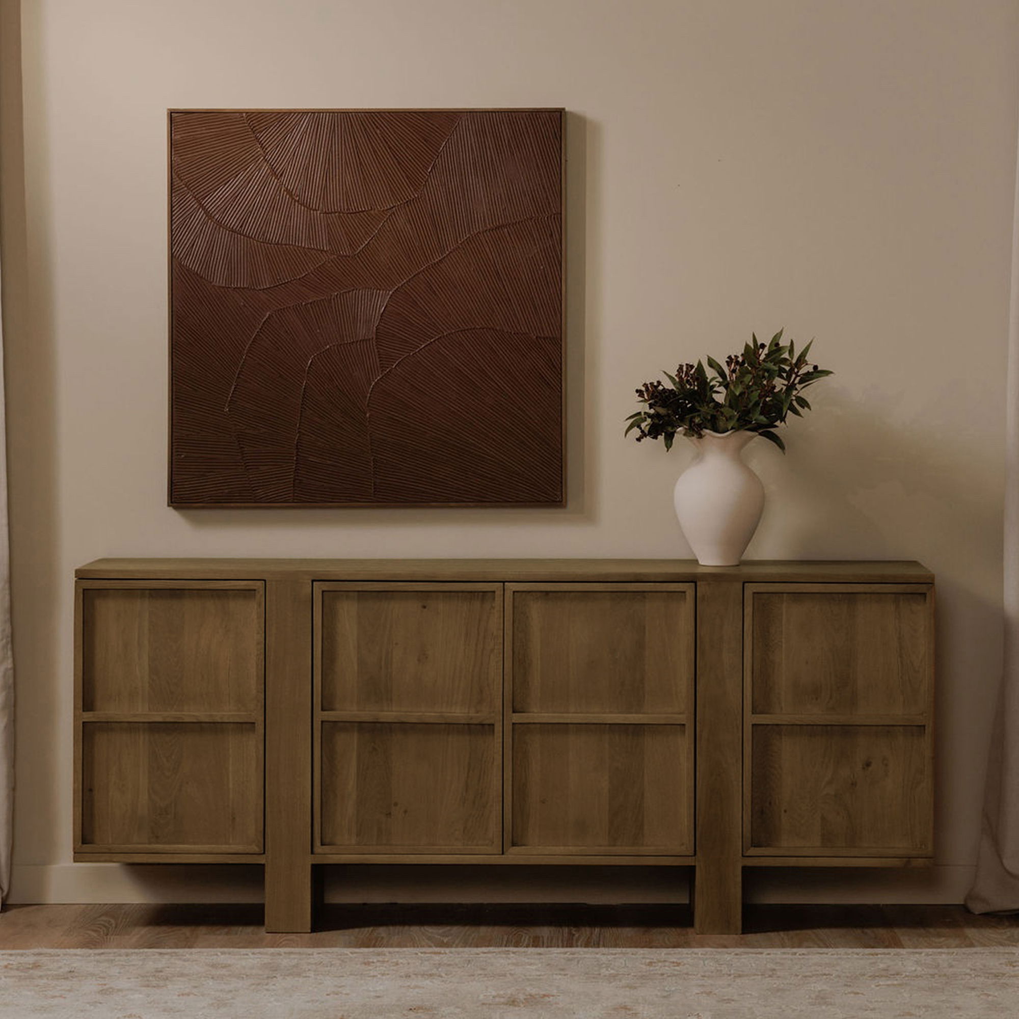Henley Sideboard Brown, Cabinets & Sideboard by Moe's Home, 74" width x 31" height x 17" depth View 10