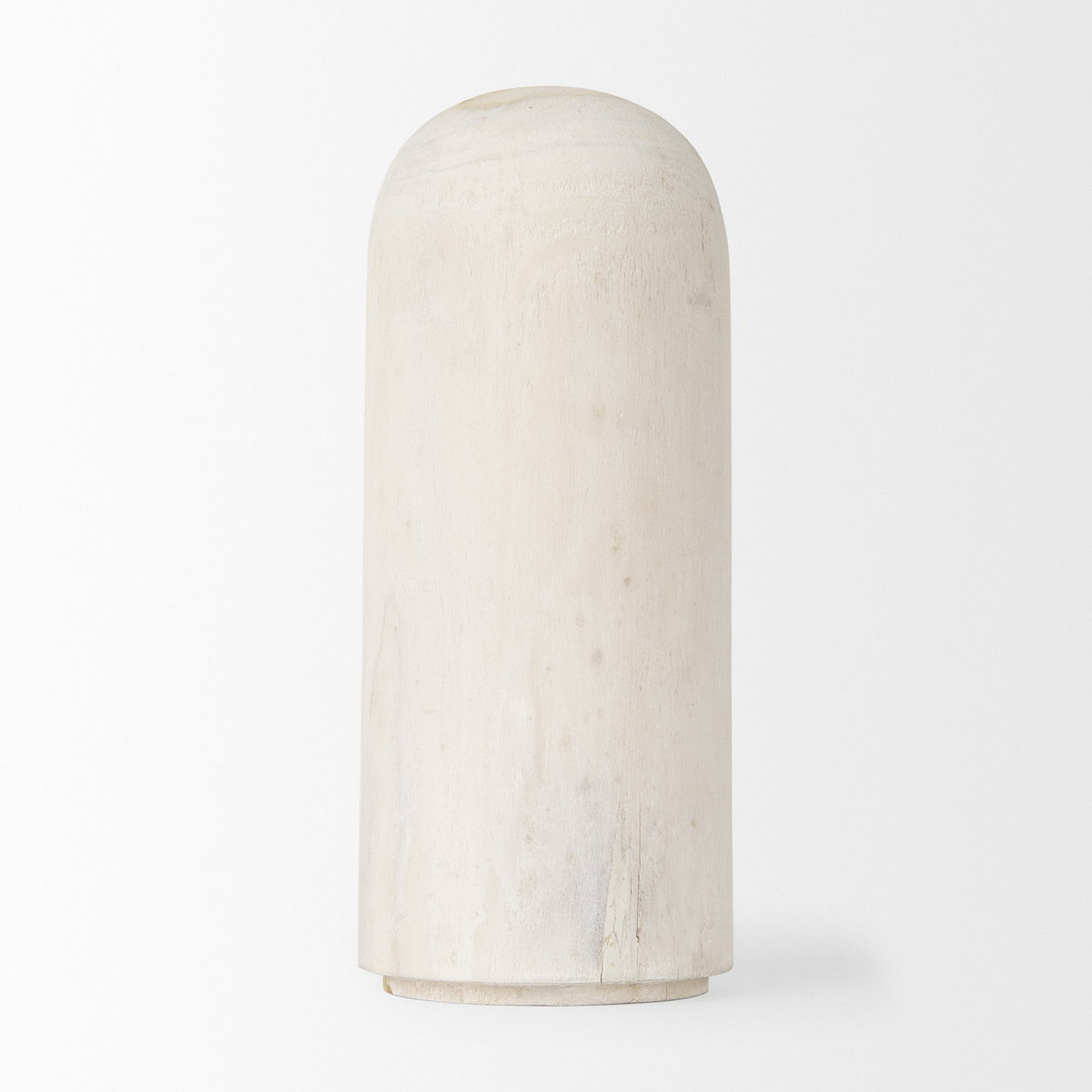 Knox Medium White-Wash Wood Decorative Object, by Mercana, 4.5" length x 4.5" width x 10" height View 4