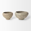 Sonu Set of 2 Gray Paper Mache Half-Pot Bowls, Decorative Bowl by Mercana, 12" length x 12" width x 8.5" height thumbnail 4
