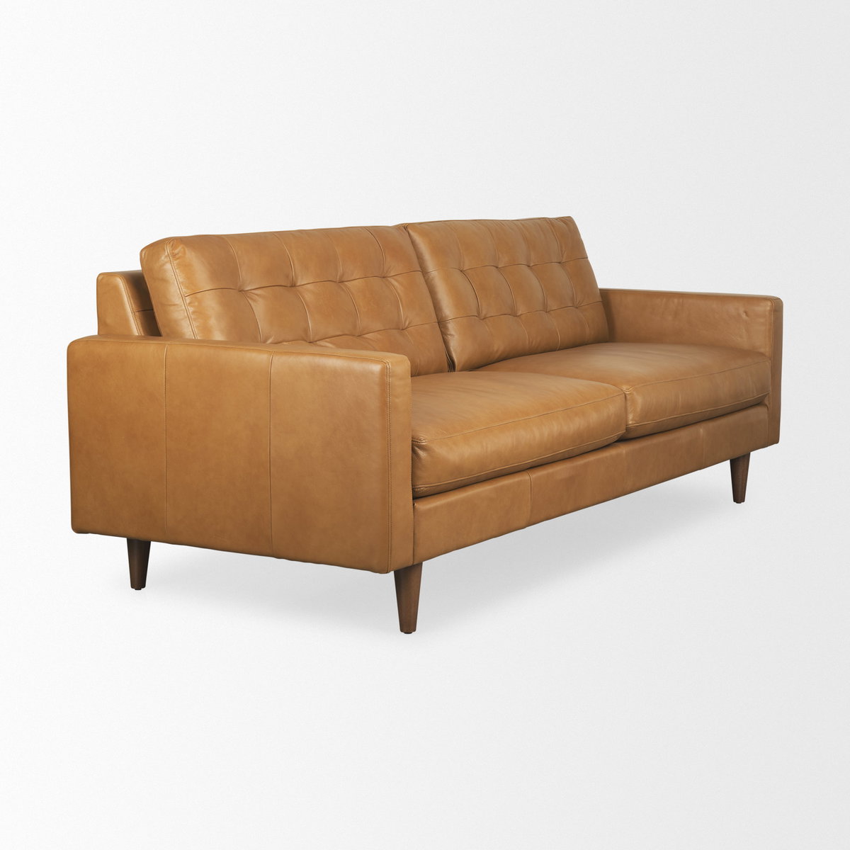 Olaf  Tan Leather Sofa, Sofas & Sectional by Mercana, 88.19" length x 37.8" width x 35.04" height View 10