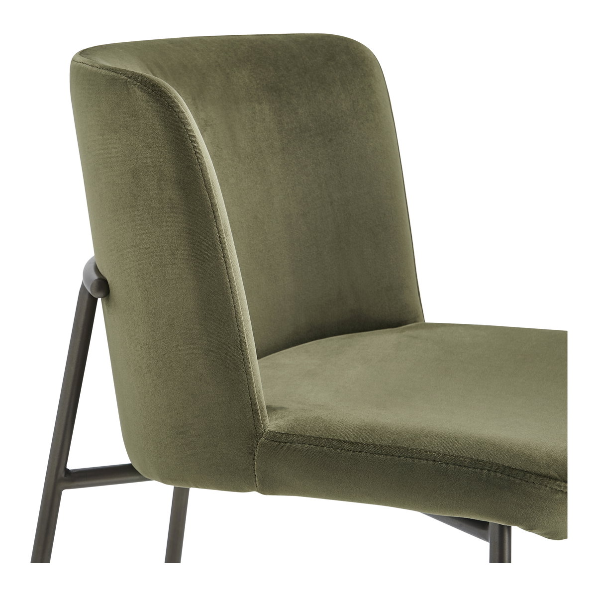 Early Counter Stool Faux Green Mohair, Counter & Bar Stool by Moe's Home, 21.7" width x 37.4" height x 23.4" depth View 5