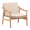 Wembley Outdoor Occasional Chair Beige, Accent Chair by Dovetail, 28" width x 31.5" height x 29.25" depth thumbnail 1